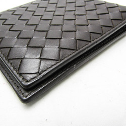 Bottega Veneta Intrecciato Men's Leather Wallet (bi-fold) Dark Brown