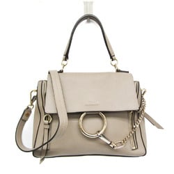 Chloé Faye Day 02185665 Women's Leather Handbag,Shoulder Bag Grayish