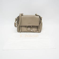 Chloé Faye Day 02185665 Women's Leather Handbag,Shoulder Bag Grayish