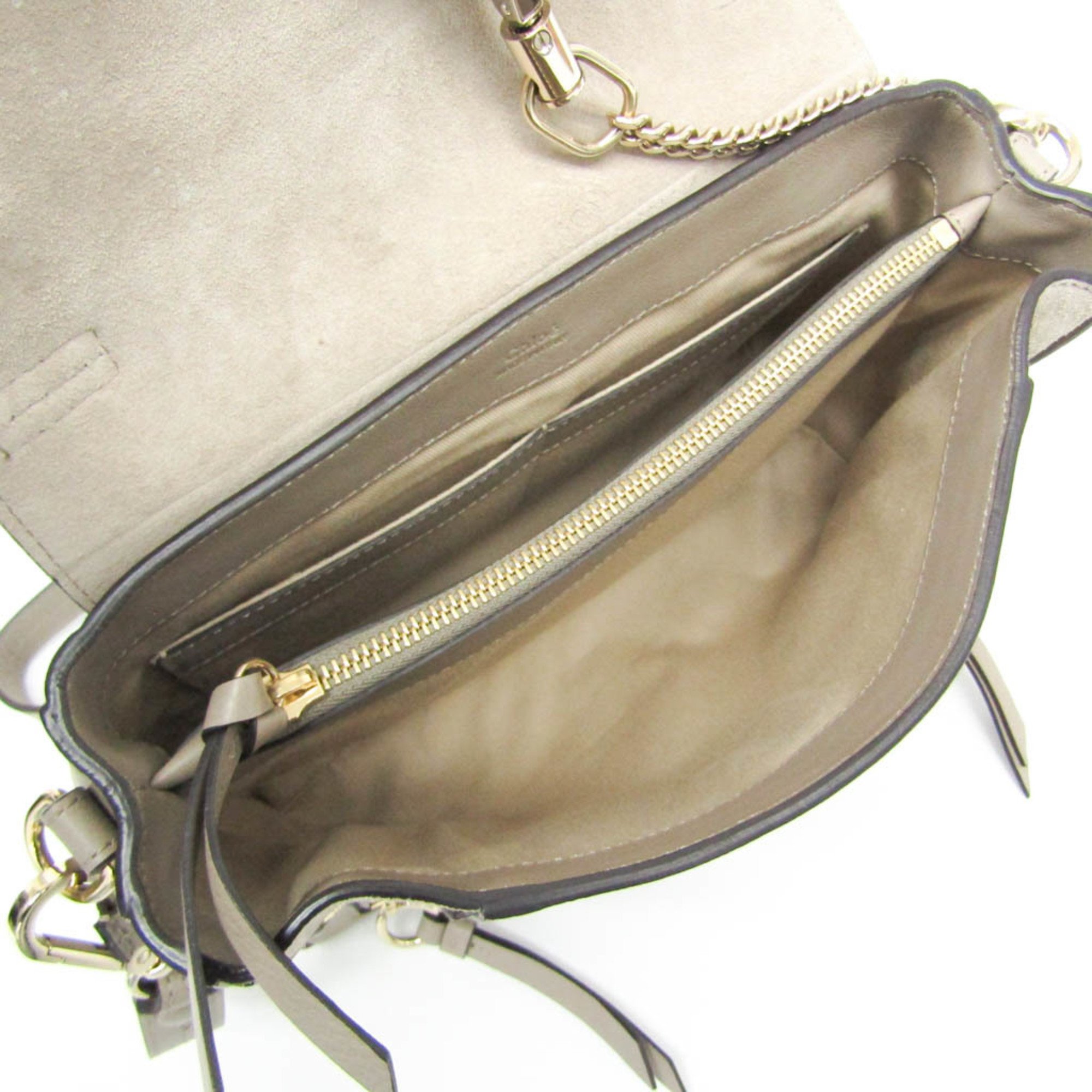 Chloé Faye Day 02185665 Women's Leather Handbag,Shoulder Bag Grayish