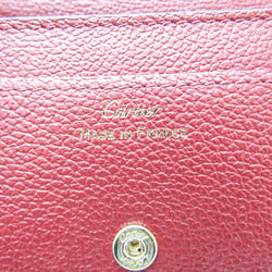 Cartier C De Cartier Compact Wallet L3001502 Women's Leather Middle Wallet (bi-fold) Bordeaux