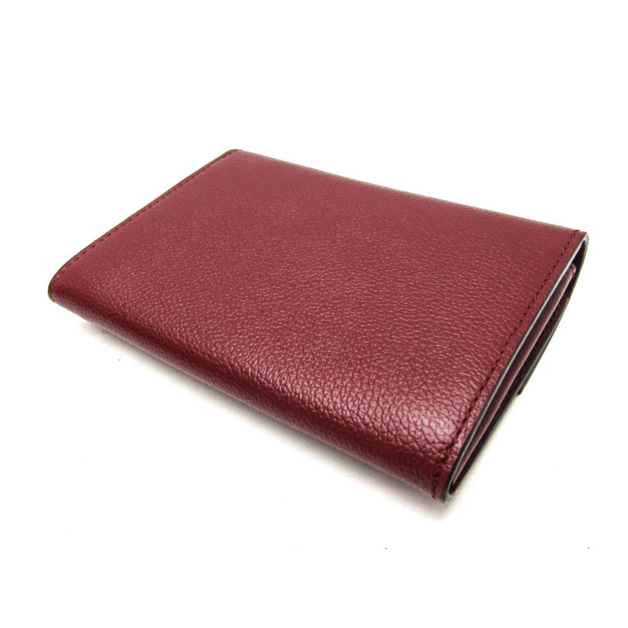 Cartier C De Cartier Compact Wallet L3001502 Women's Leather Middle Wallet (bi-fold) Bordeaux