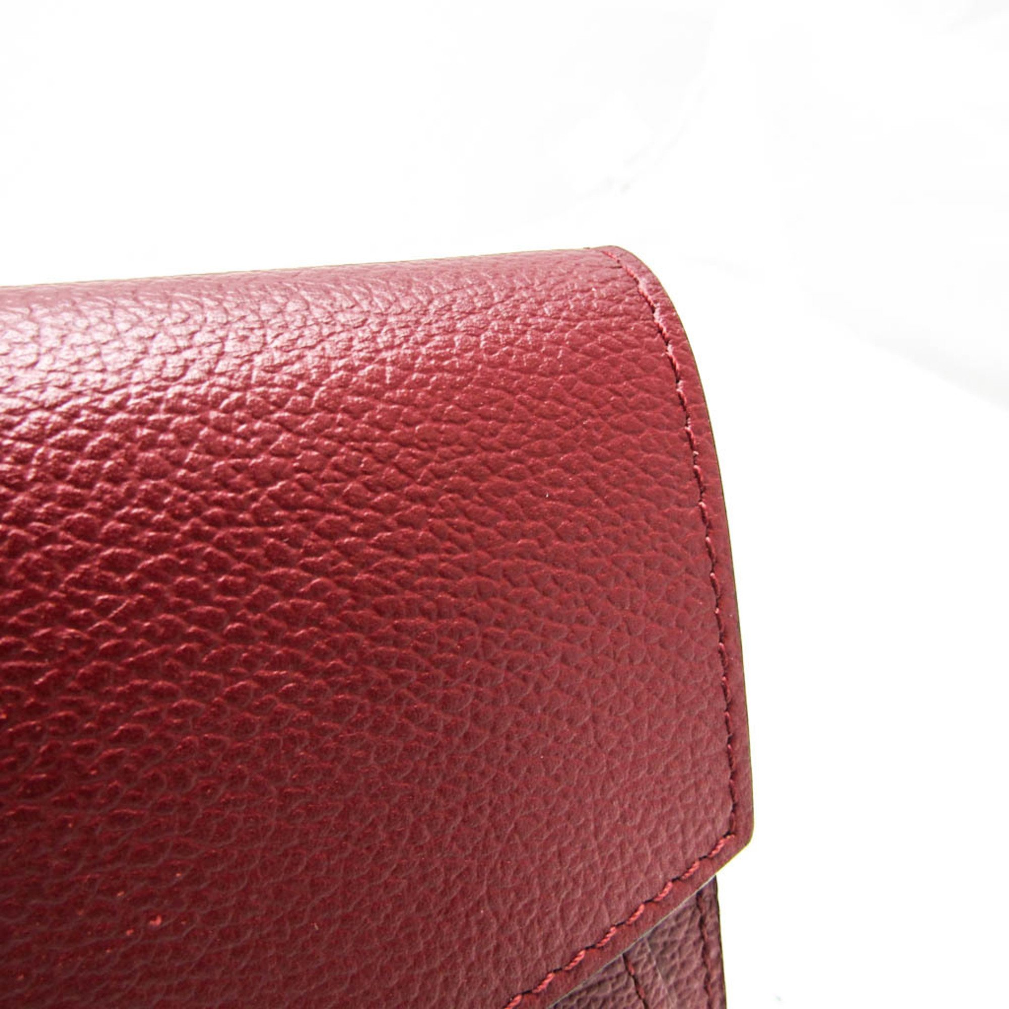 Cartier C De Cartier Compact Wallet L3001502 Women's Leather Middle Wallet (bi-fold) Bordeaux