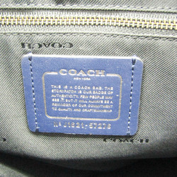 Coach Brooklyn Carryall 34 57276 Women's Leather Handbag,Shoulder Bag Navy