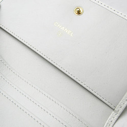 Chanel A13225 Women's Caviar Leather Middle Wallet (tri-fold) White