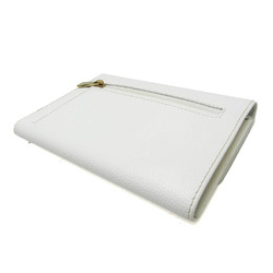 Chanel A13225 Women's Caviar Leather Middle Wallet (tri-fold) White