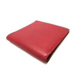 Hermes MC2 Galilei Men,Women Courchevel Leather Wallet (bi-fold) Red Color