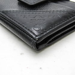 Prada Bi-fold Card Case Leather Card Case Black