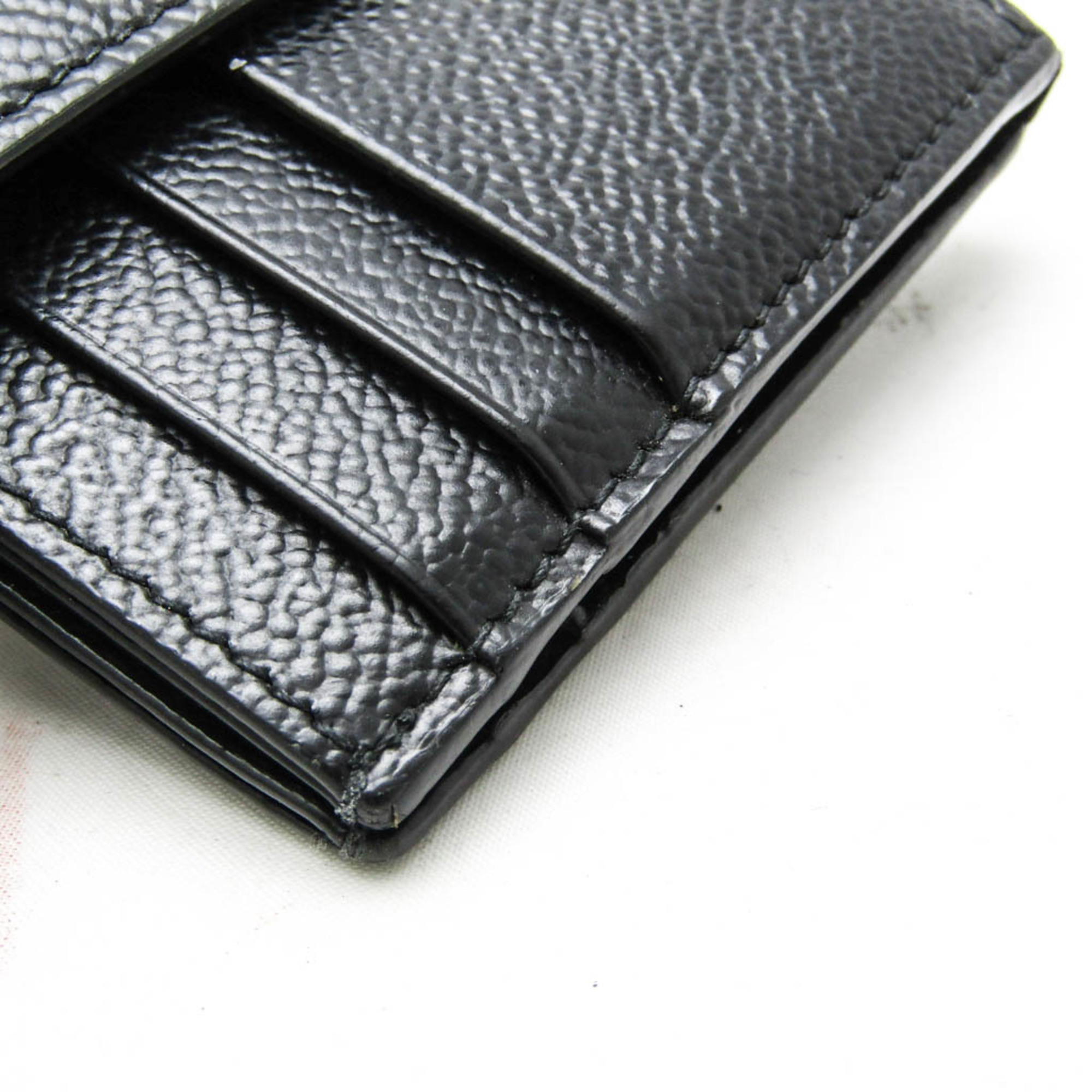 Prada Bi-fold Card Case Leather Card Case Black