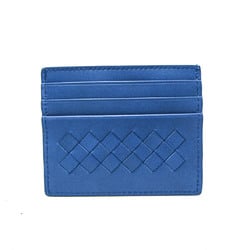 Bottega Veneta Intrecciato Leather Card Case Blue