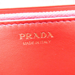 Prada 1MH132 Women's Leather Long Wallet (bi-fold) Lacca