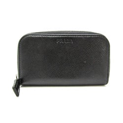 Prada Saffiano 2PG604 Women,Men Leather Key Case Black