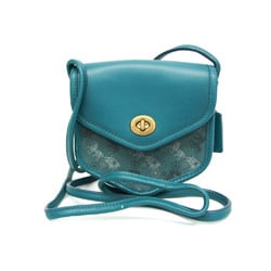 Coach 2891 Women's Leather,PVC Shoulder Bag Blue