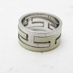 Hermes Move H Silver 925 Casual No Stone Band Ring Off-white,Silver