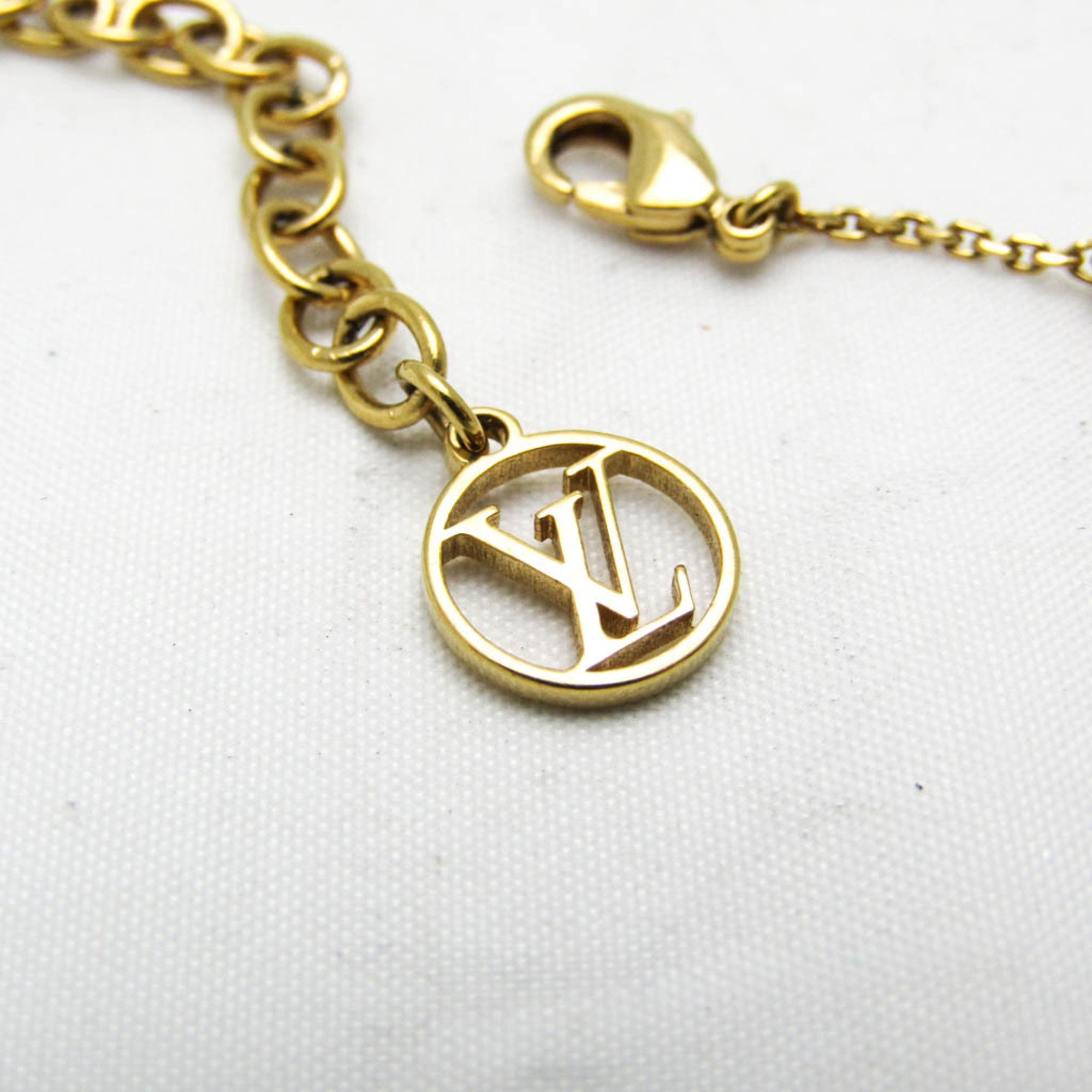 Louis Vuitton LV＆ME Initial H M61063 Metal Women's Casual Pendant Necklace (Gold)