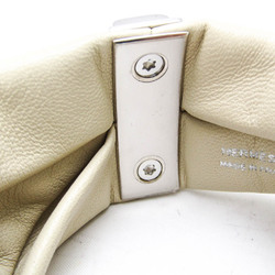 Hermes Medor Petit H Leather Bangle Light Beige