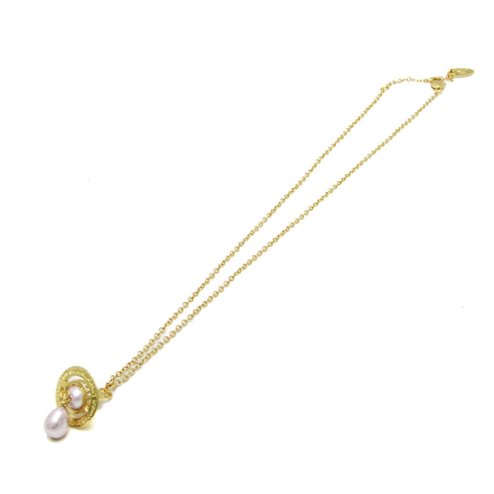 Vivienne Westwood GIANT PEARL DROP Rhinestone Women's Pendant Necklace