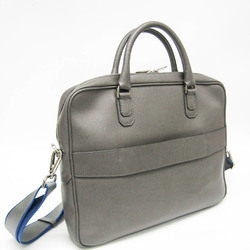 Furla 839322 Men's Leather Briefcase,Shoulder Bag Gray