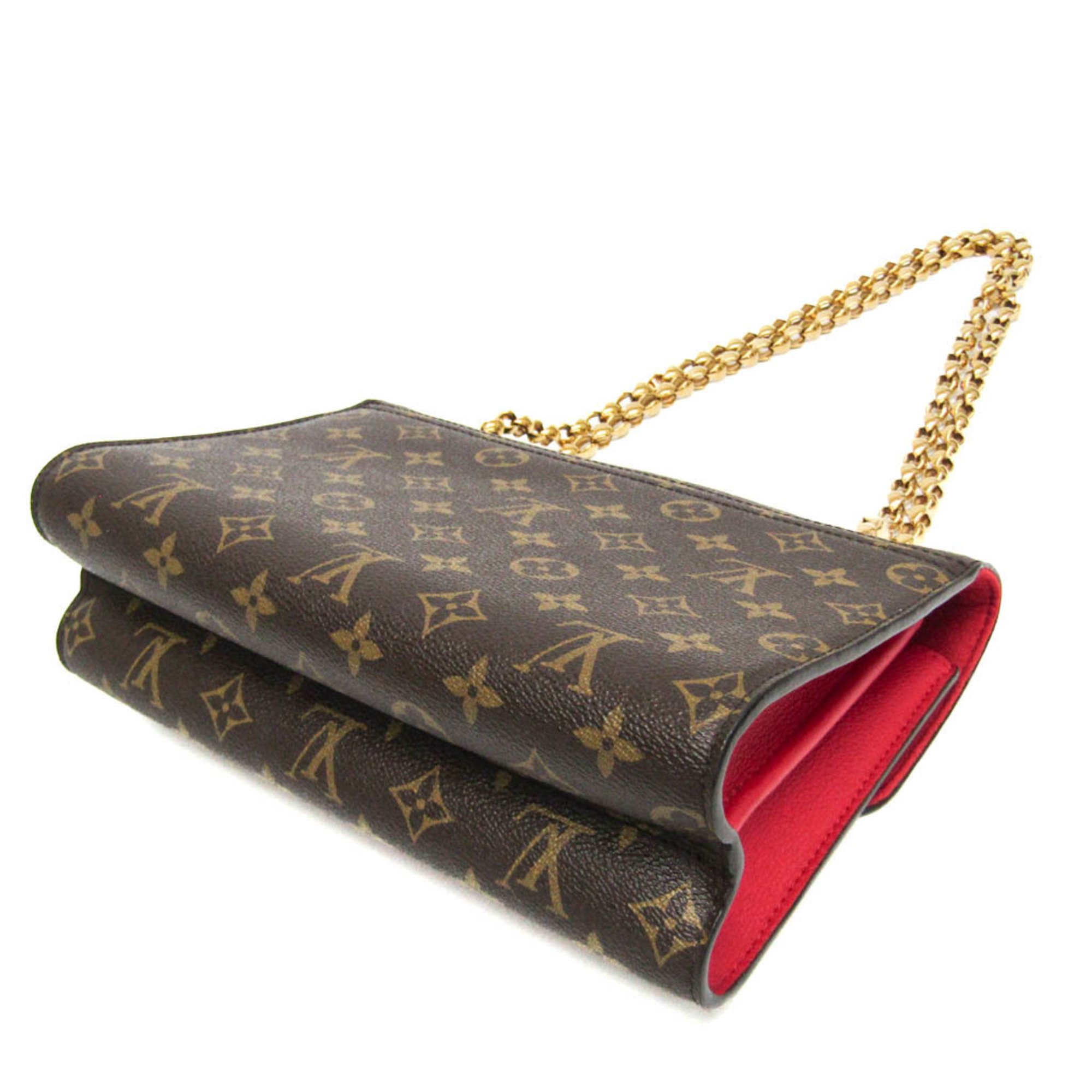 Louis Vuitton Monogram Victor M41731 Women's Shoulder Bag Brown,Red Color