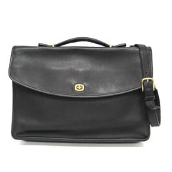 Coach Old Coach 5265 Men's Leather Briefcase,Shoulder Bag Black