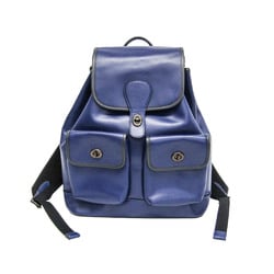 Coach Heritage C2902 Men's Leather Backpack Blue