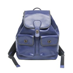 Coach Heritage C2902 Men's Leather Backpack Blue