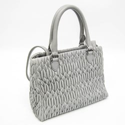 Miu Miu Matelasse Nappa Crystal Women's Leather Handbag,Shoulder Bag Gray