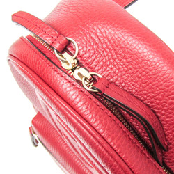 Gucci Soho Interlocking G 536192 Women's Leather Backpack Red Color