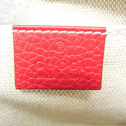 Gucci Soho Disco Bag Interlocking G 308364 Women's Leather Shoulder Bag Red Color