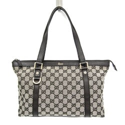 Gucci GG Canvas 272399 Women's GG Canvas,Leather Handbag Beige,Dark Brown