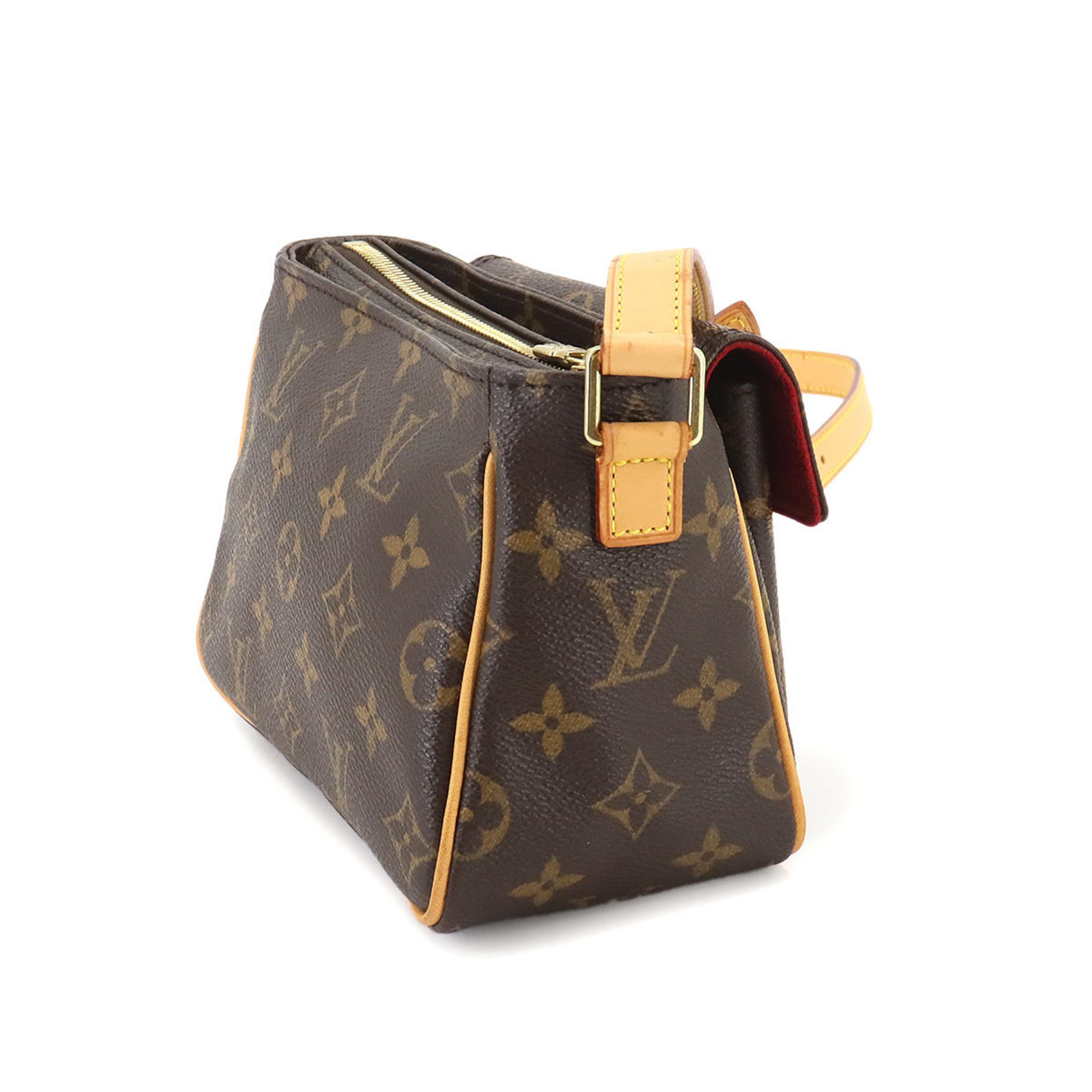 Louis Vuitton Monogram Viva Cite PM Shoulder Bag Brown M51165 Gold Hardware