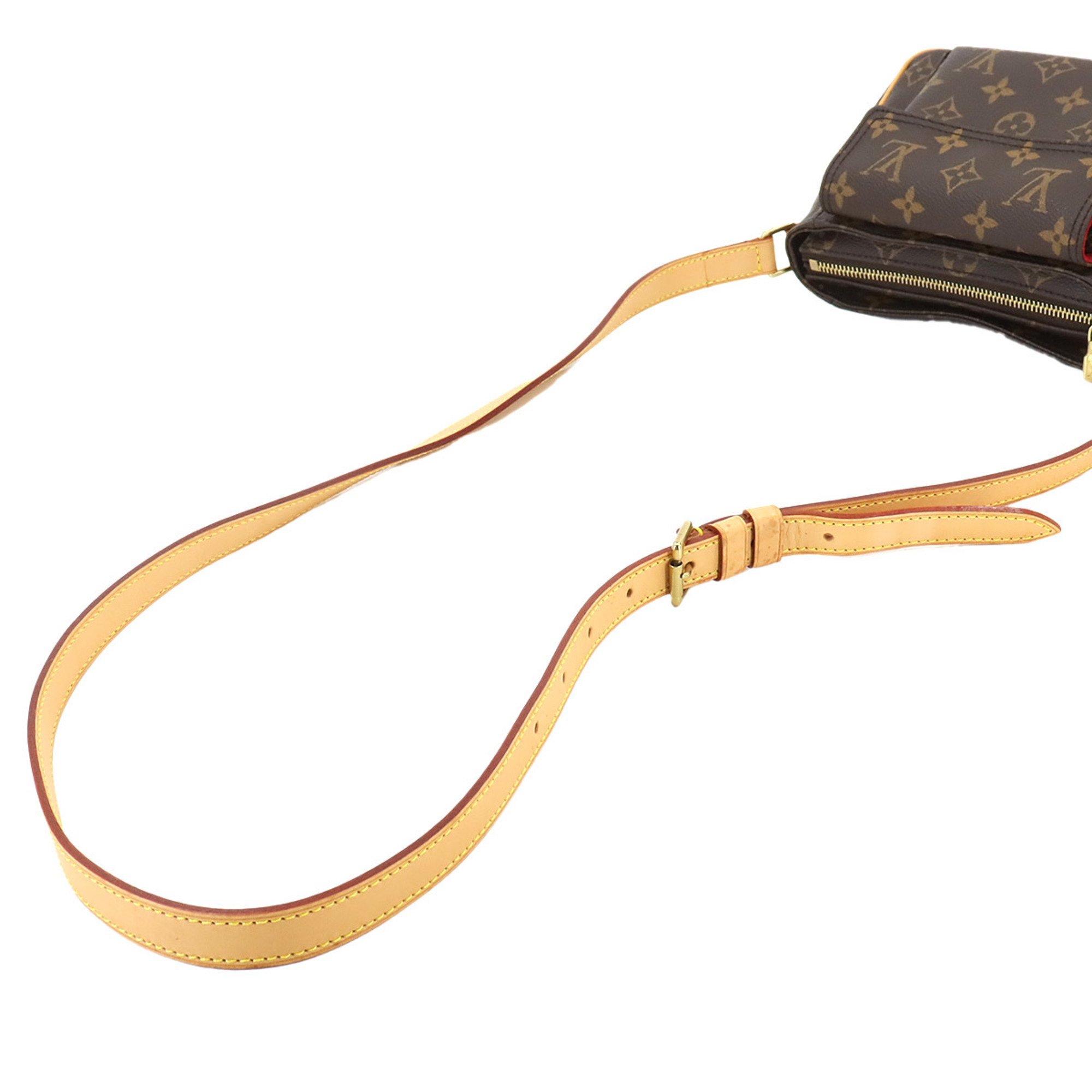 Louis Vuitton Monogram Viva Cite PM Shoulder Bag Brown M51165 Gold Hardware