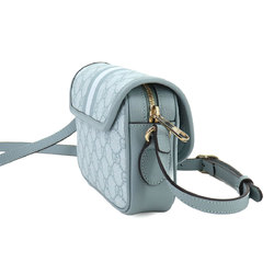 GUCCI Ophidia Shoulder Bag GG Supreme Leather Dusty Blue 772239 Mini