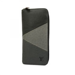 Louis Vuitton Long Wallet Taiga Zippy Vertical M30731 Gray Men's