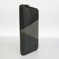 Louis Vuitton Long Wallet Taiga Zippy Vertical M30731 Gray Men's