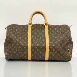 Louis Vuitton Boston Bag Monogram Keepall 50 M41426 Brown Men's Women's