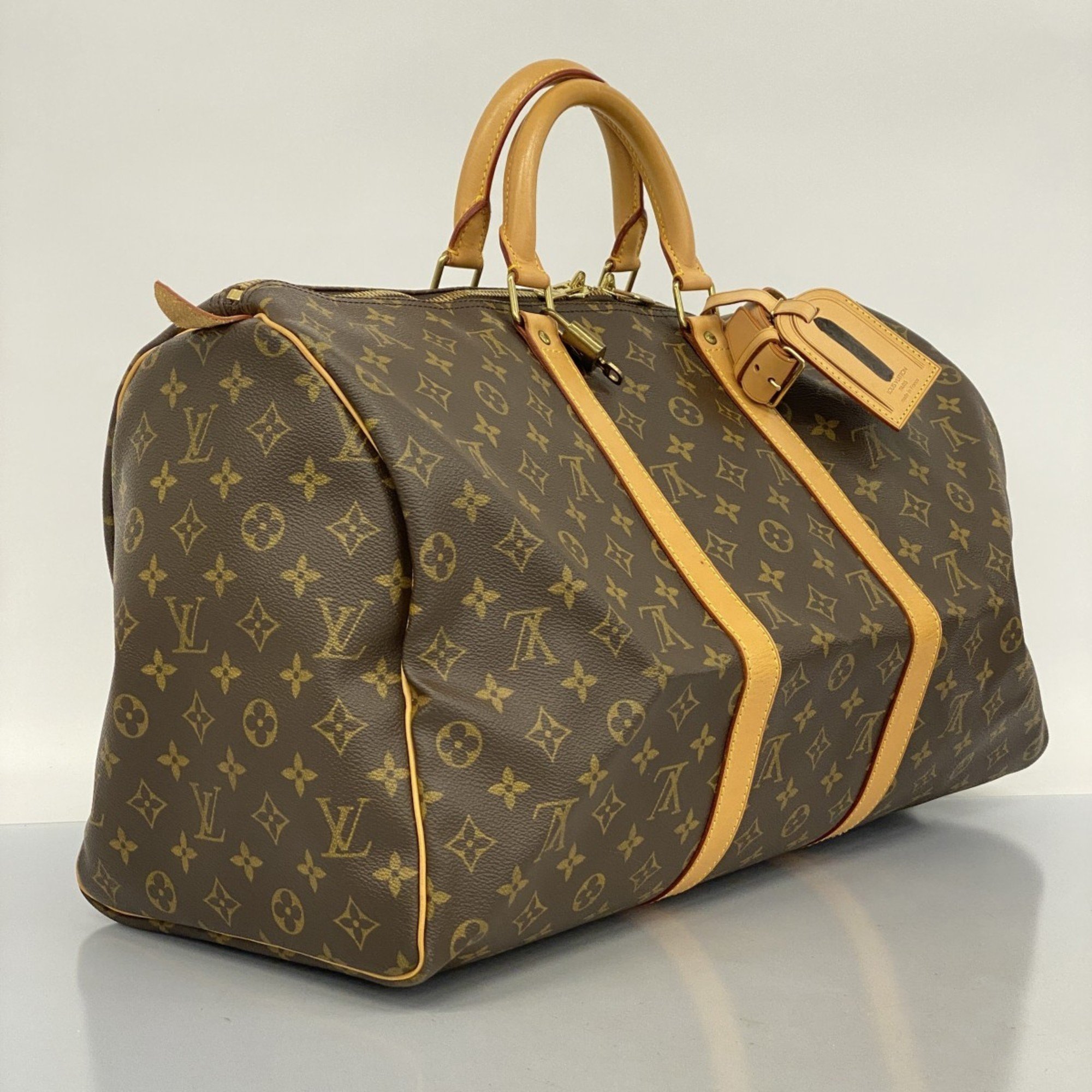 Louis Vuitton Boston Bag Monogram Keepall 50 M41426 Brown Men's Women's