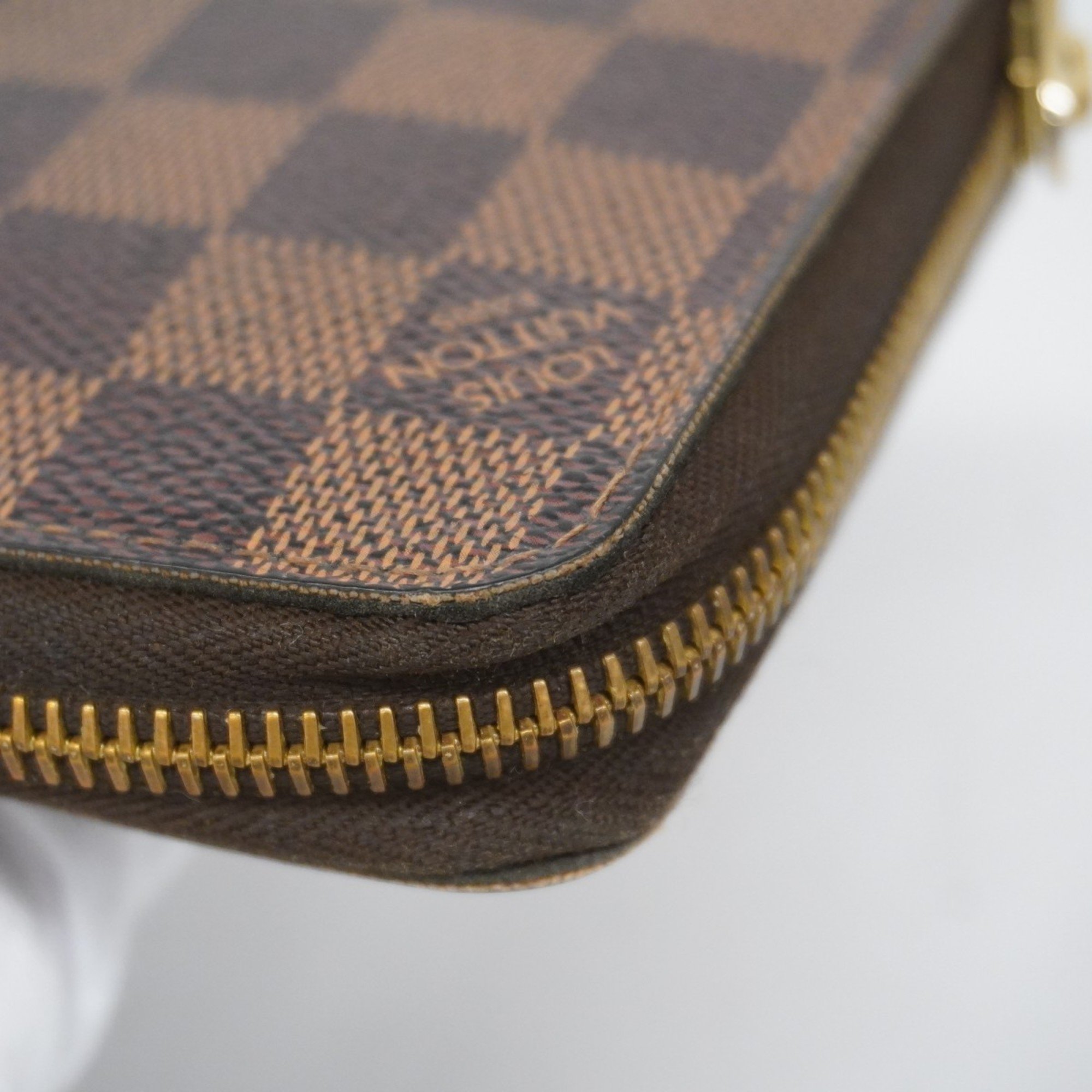 Louis Vuitton Long Wallet Damier Zippy N60015 Ebene Men's Women's