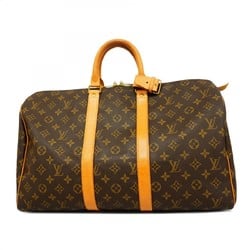 Louis Vuitton Boston Bag Monogram Keepall 45 M41428 Brown Men's Women's