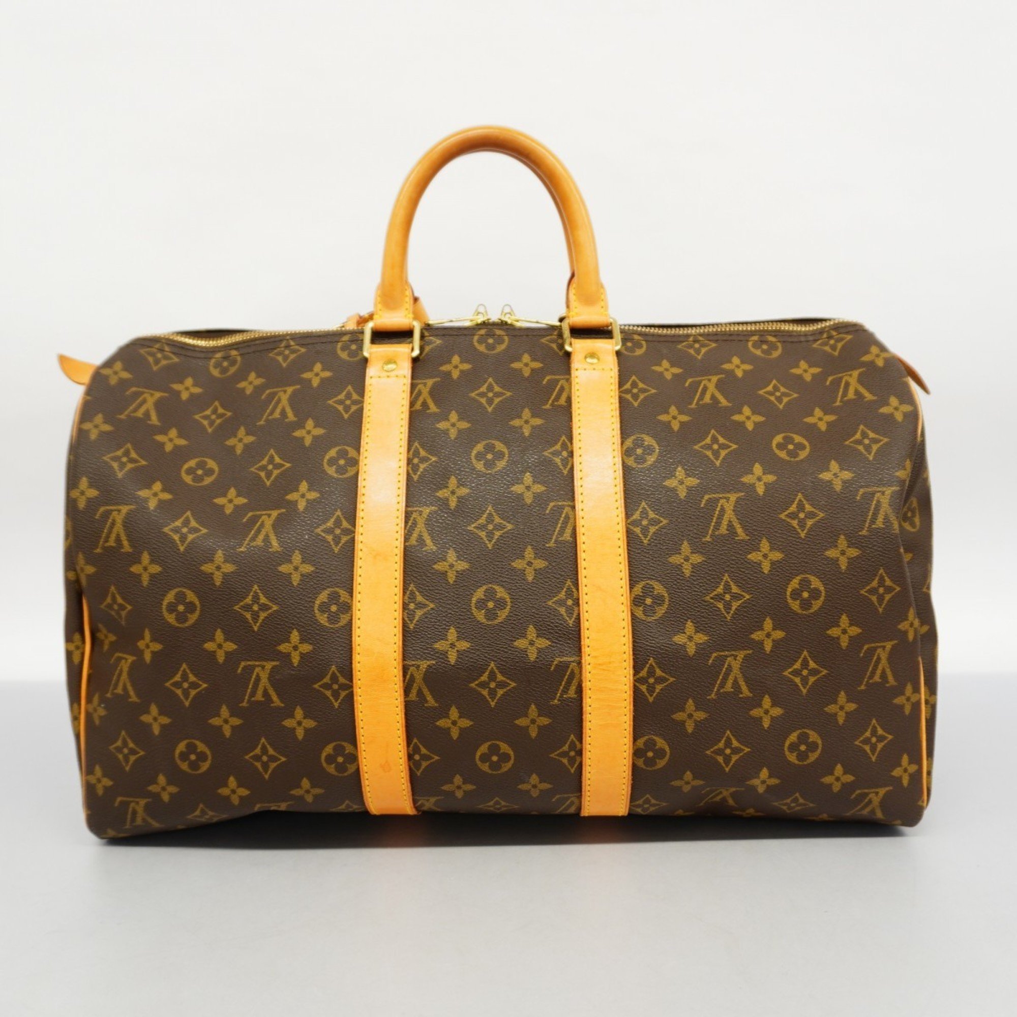 Louis Vuitton Boston Bag Monogram Keepall 45 M41428 Brown Men's Women's