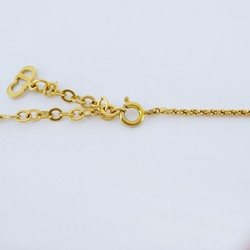 Christian Dior Necklace CD GP Plated Gold Ladies