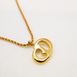 Christian Dior Necklace CD GP Plated Gold Ladies