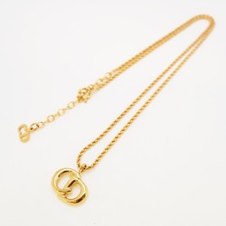 Christian Dior Necklace CD GP Plated Gold Ladies