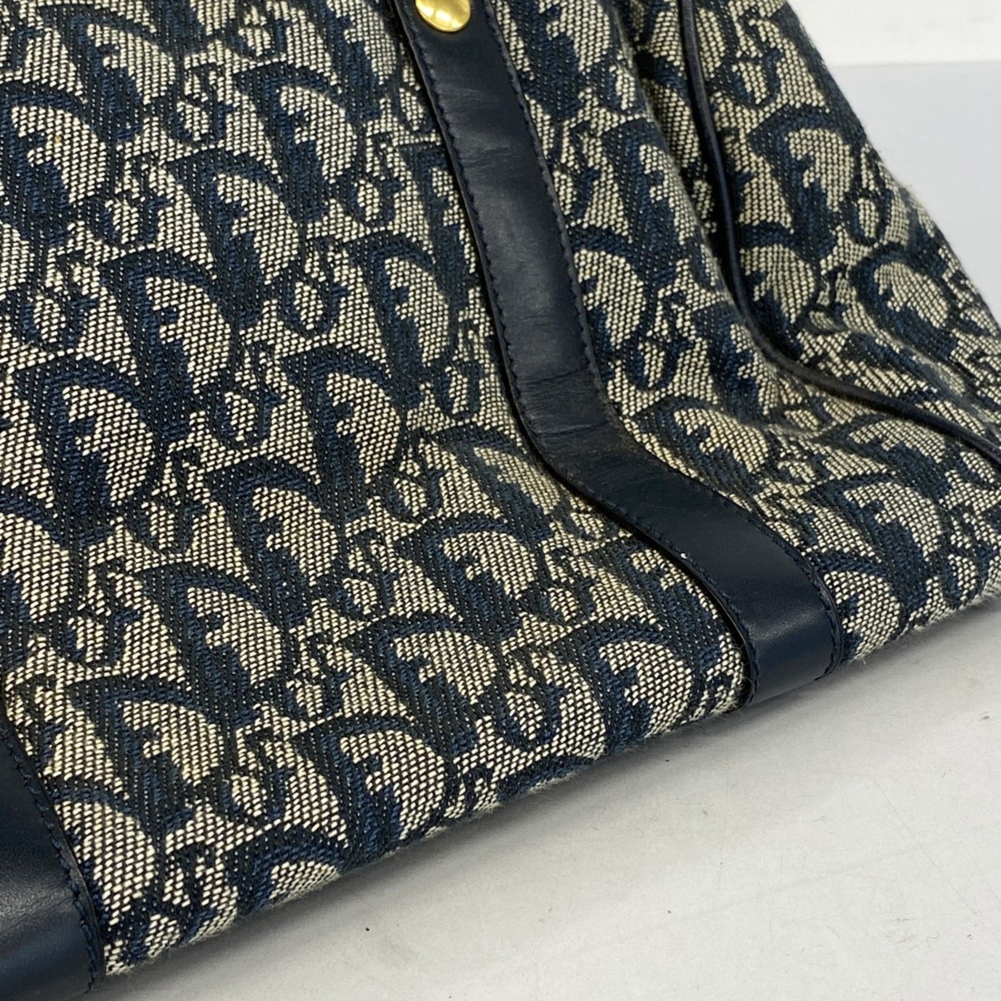 Christian Dior handbag Trotter canvas navy ladies