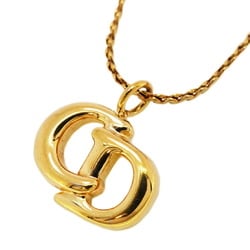 Christian Dior Necklace CD GP Plated Gold Ladies