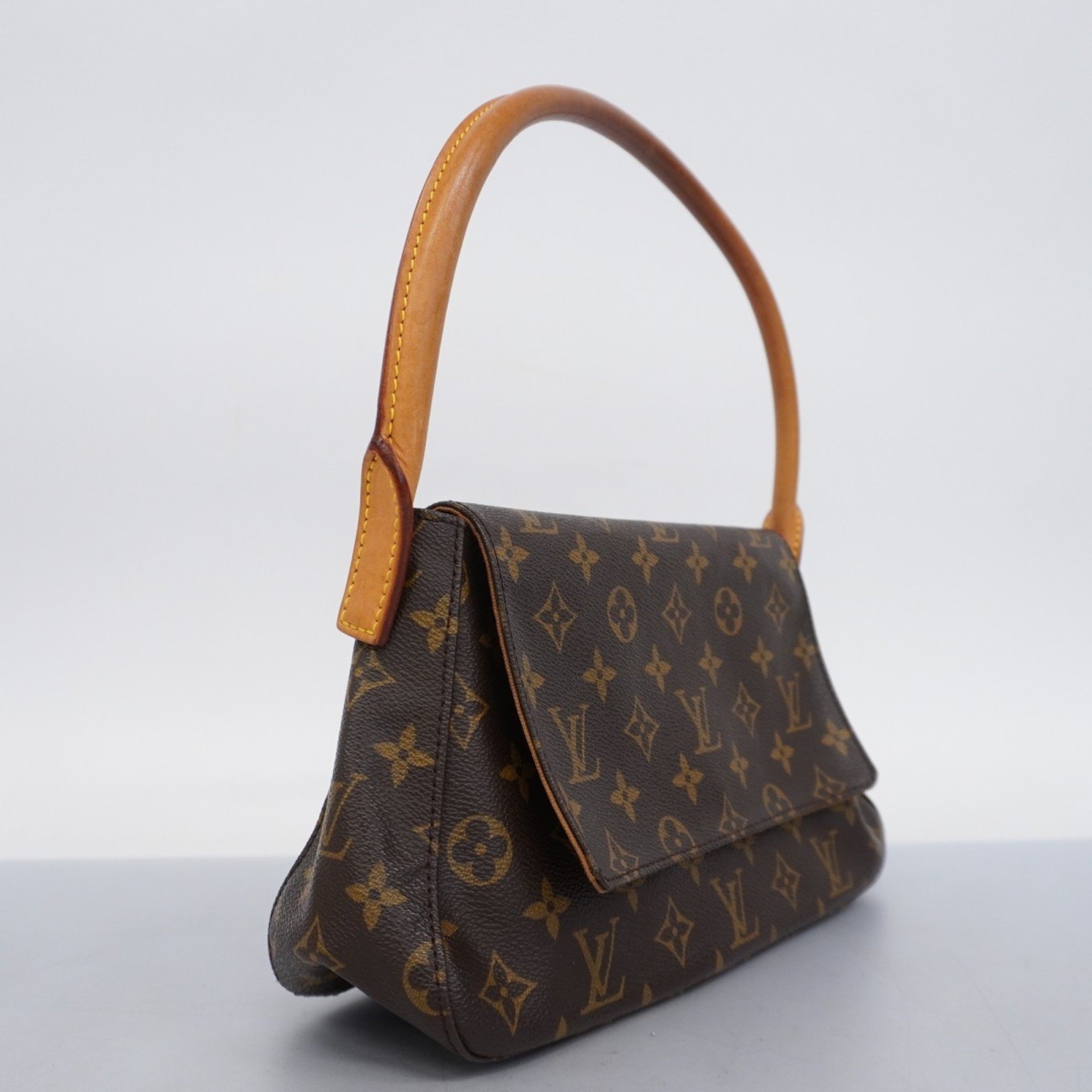 Louis Vuitton Shoulder Bag Monogram Looping M51147 Brown Ladies