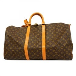 Louis Vuitton Boston Bag Monogram Keepall Bandouliere M41414 Brown Men's Women's