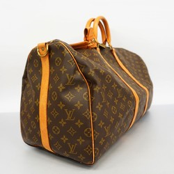 Louis Vuitton Boston Bag Monogram Keepall Bandouliere M41414 Brown Men's Women's