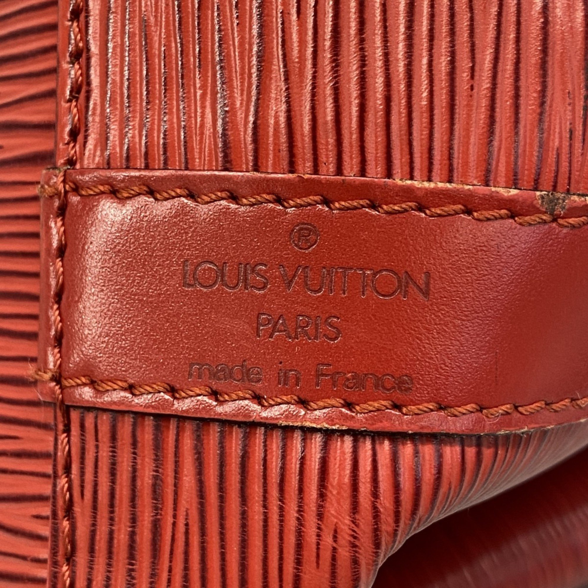 Louis Vuitton Shoulder Bag Epi Petit Noe M59017 Castilian Red Ladies