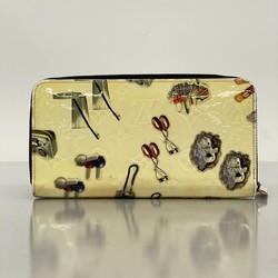 Louis Vuitton Long Wallet Vernis Zippy Nicolas Ghesquiere M50370 White Multicolor Women's